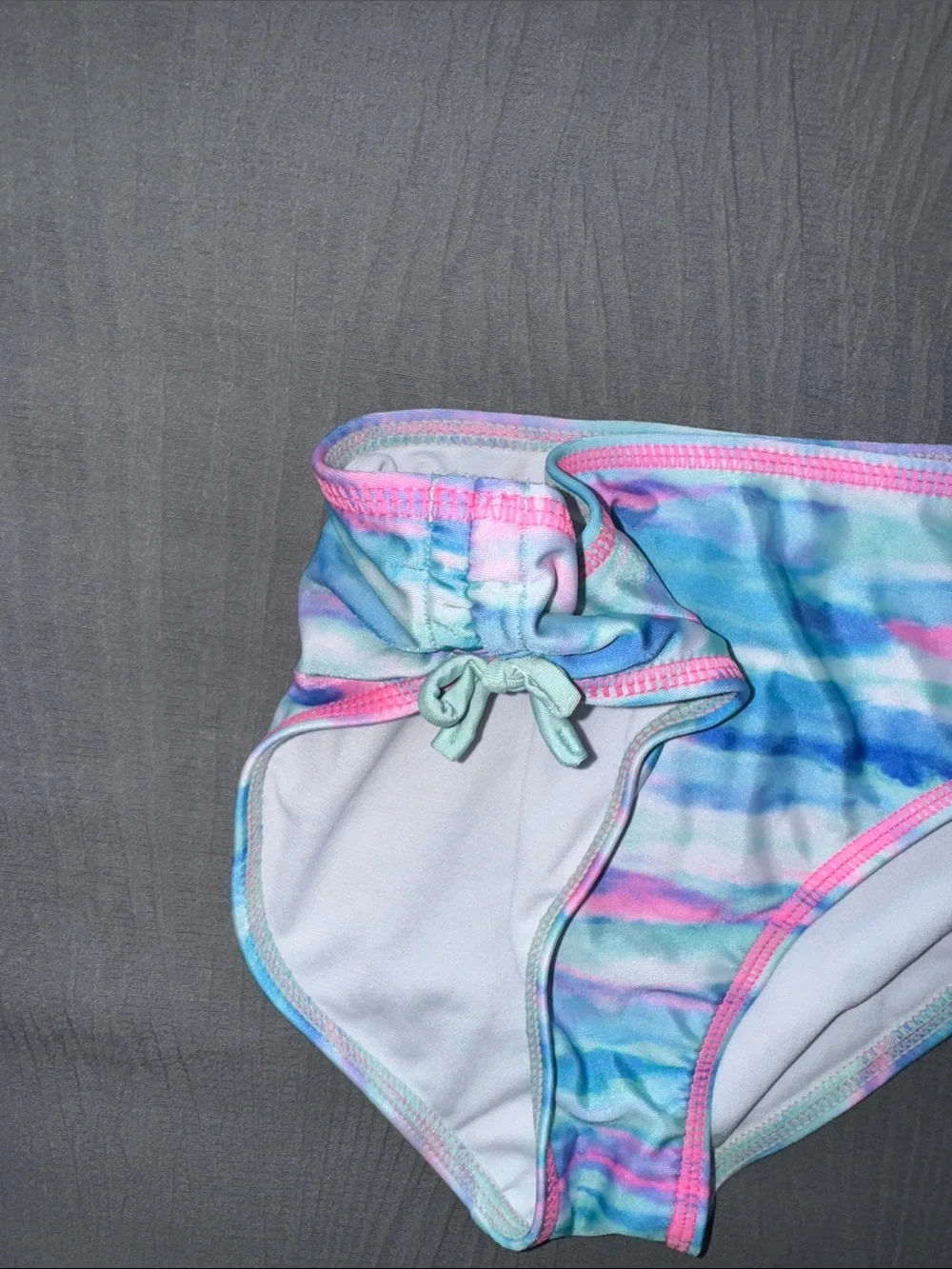 Nautica Mint Green Rash Guard set with Blue and Pink Tie-Dye Sleeves